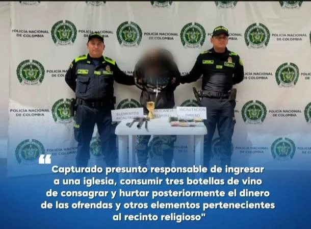 ¡RECUPERAMOS MÁS DE UN MILLÓN DE PESOS Y ELEMENTOS HURTADOS DE UNA IGLESIA EN EL PITAL!